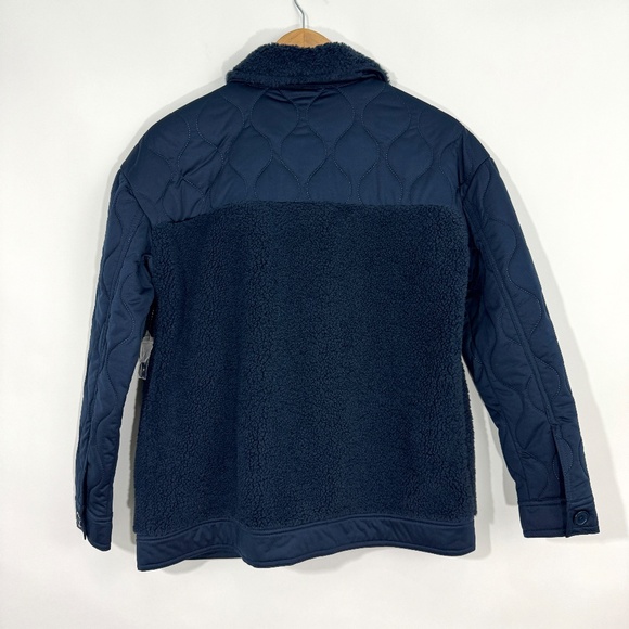 Style & Co. Women’s Size PM Petite Medium Blue Mixed Media Sherpa Jacket New - Picture 8 of 8